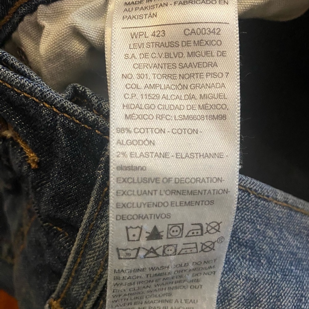 Levi's Strauss Mens Classic Slim Fit Blue Jeans size 28x30 - Picture 9 of 11